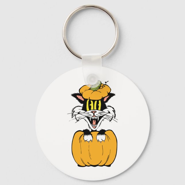 Halloween Cat Keychain (Front)