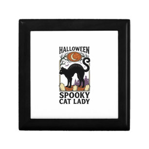 Halloween Cat Lady Vintage Black Cat Shirt_1 Gift Box