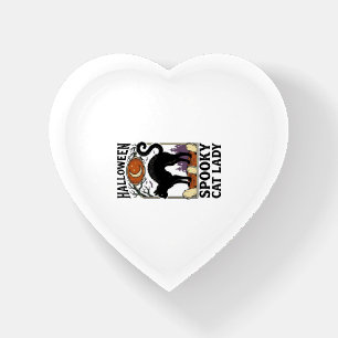 Halloween Cat Lady Vintage Black Cat Shirt_1 Paperweight