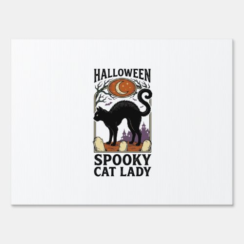 Halloween Cat Lady Vintage Black Cat Shirt_1 Sign