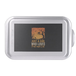 Halloween Cat Lover Fall Sunset Graphic Cake Pan