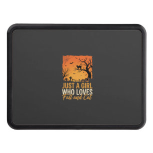 Halloween Cat Lover Fall Sunset Graphic Hitch Cover