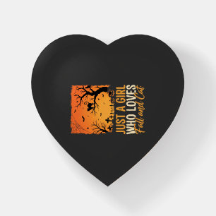 Halloween Cat Lover Fall Sunset Graphic Paperweight