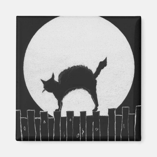 HALLOWEEN CAT MAGNET (Front)