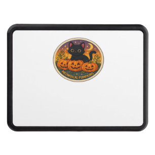 Halloween Cat Meowgical Pumpkins Embroidery Design Hitch Cover