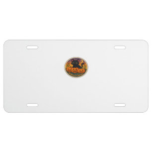 Halloween Cat Meowgical Pumpkins Embroidery Design License Plate