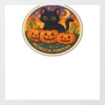 Halloween Cat Meowgical Pumpkins Embroidery Design Wall Decal