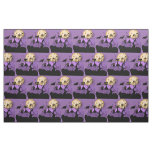 Halloween Cat &amp; Moon Combed Cotton Fabric