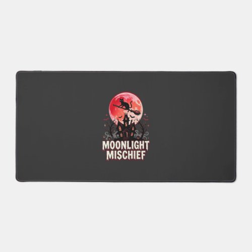 Halloween Cat Moonlight Mischief Desk Mat