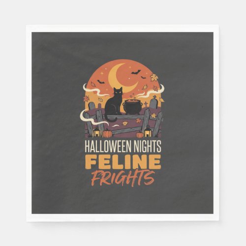 Halloween Cat Moonlit Magic Napkins