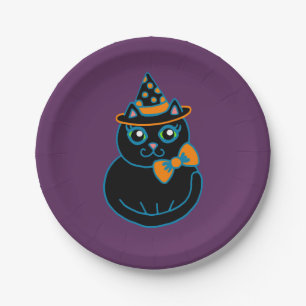 Halloween Cat Paper Plates