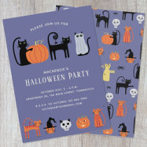 Halloween Cat Party Invitation