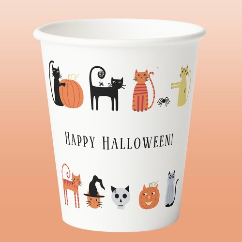 Halloween Cat Party Paper Cups