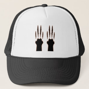 Halloween Cat Paw Claw Marks Cat Scratches Trucker Hat