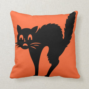 halloween cat pillow