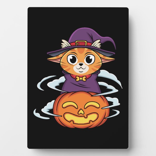 Halloween Cat                        Plaque (Front)