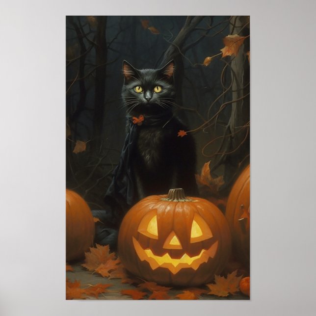 Halloween Cat Poster (Front)