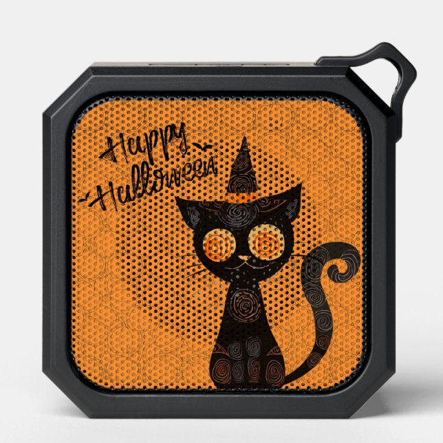 Halloween/cat/pumpkin/fall  bluetooth speaker (Front)