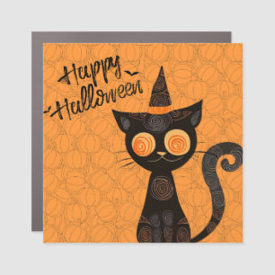 Halloween/cat/pumpkin/fall car magnet