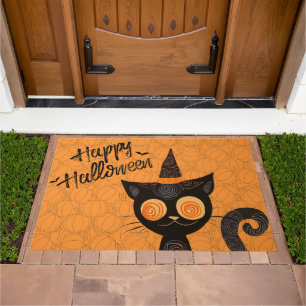 Halloween/cat/pumpkin/fall doormat