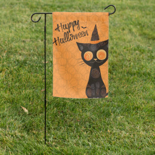 Halloween/cat/pumpkin/fall garden flag