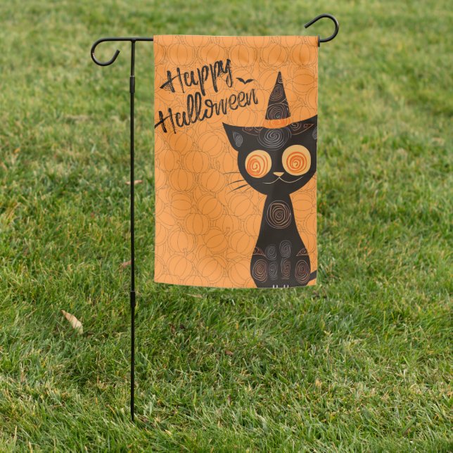 Halloween/cat/pumpkin/fall  garden flag (In SItu)