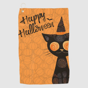 Halloween/cat/pumpkin/fall  golf towel