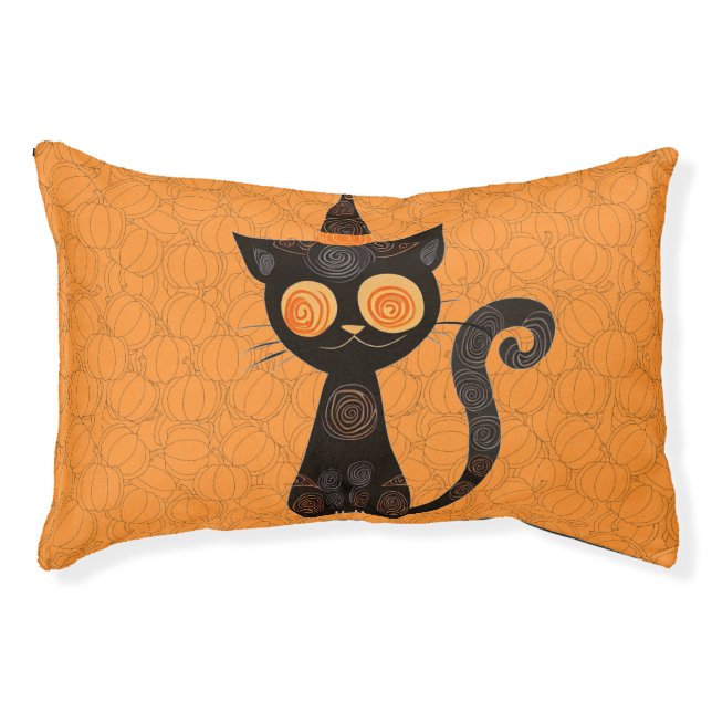 Halloween/cat/pumpkin/fall  pet bed (Front)