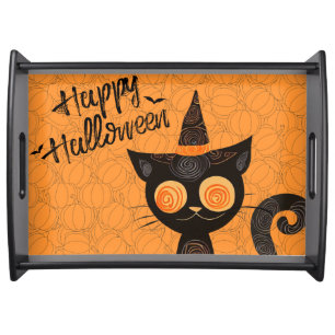 Halloween/cat/pumpkin/fall  serving tray