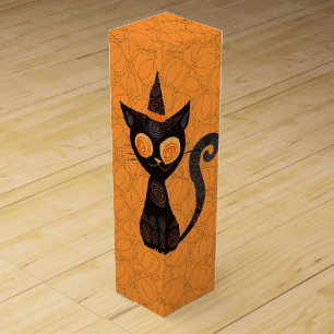 Halloween/cat/pumpkin/fall wine box