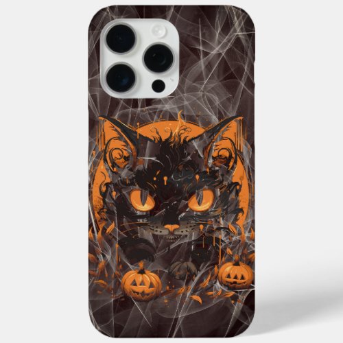 Halloween cat pumpkins iPhone 15 pro max case