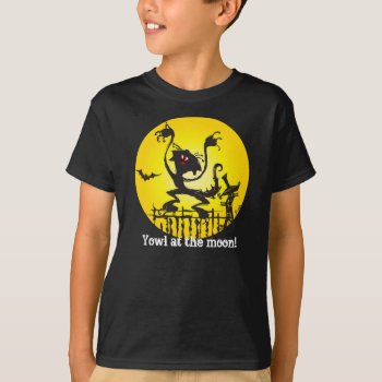 Halloween Cat Shirt For Kids - Yowl At The Moon! by kidsonly at Zazzle