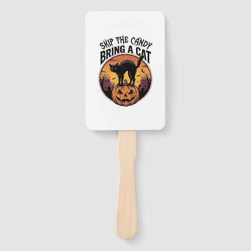 Halloween Cat Shirt for Spooky Cat Lover Gift_1 Hand Fan