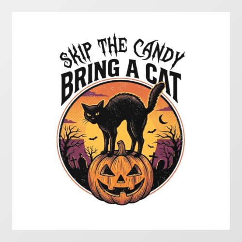 Halloween Cat Shirt for Spooky Cat Lover Gift_1 Window Cling