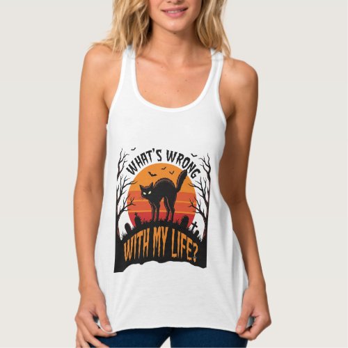 Halloween Cat Shirt Vintage Spooky Life Humor_1