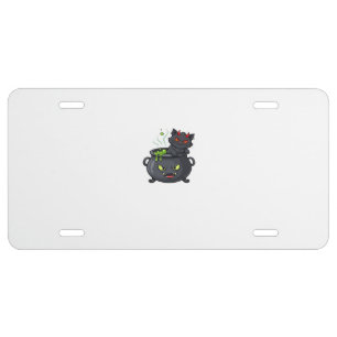 Halloween Cat Spooky and Stylish Feline-Inspired License Plate