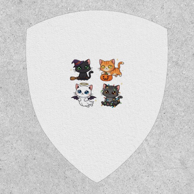Halloween Cat  Spooky and Stylish Feline-Inspired  Patch (Front)