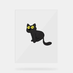 Halloween Cat Spooky and Stylish Feline-Inspired S Acrylic Sign