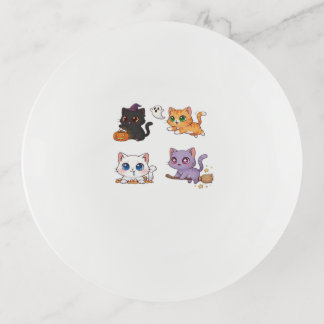 Halloween Cat Spooky and Stylish Feline-Inspired Trinket Tray