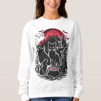 Halloween Cat Spooky - Witchs  Sweatshirt