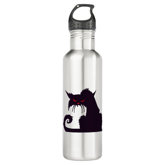 Halloween Cat                               Stainless Steel Water Bottle (Front)