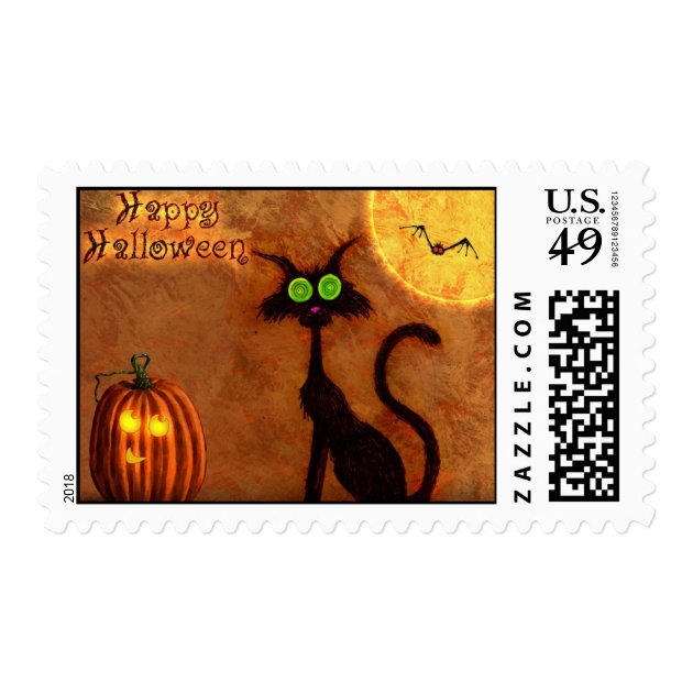 Halloween Cat Stamp