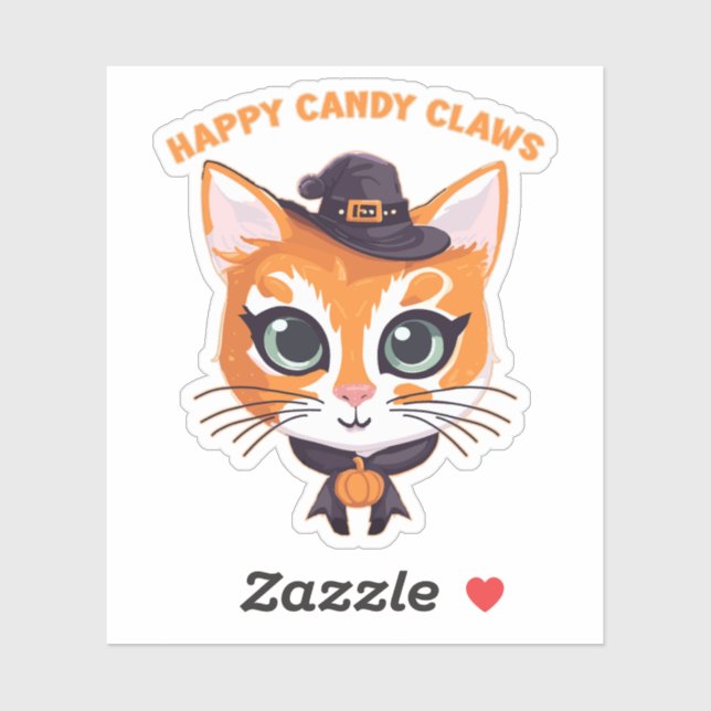 Halloween Cat Sticker (Sheet)