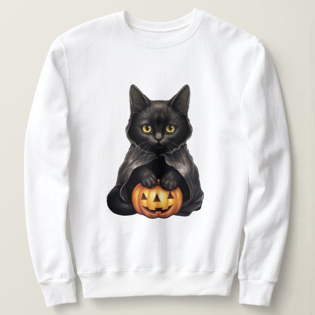 Halloween Cat Sweatshirt (Design Front)