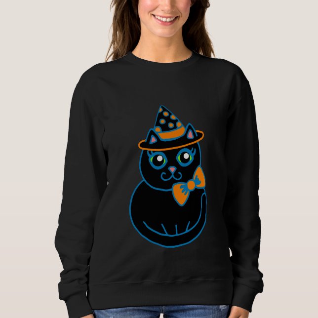 Halloween Cat sweatshirt  (Front)