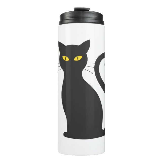 Halloween cat thermal tumbler (Front)