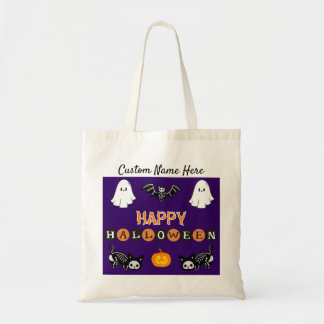 Halloween Cat Tote Bag - Personalize