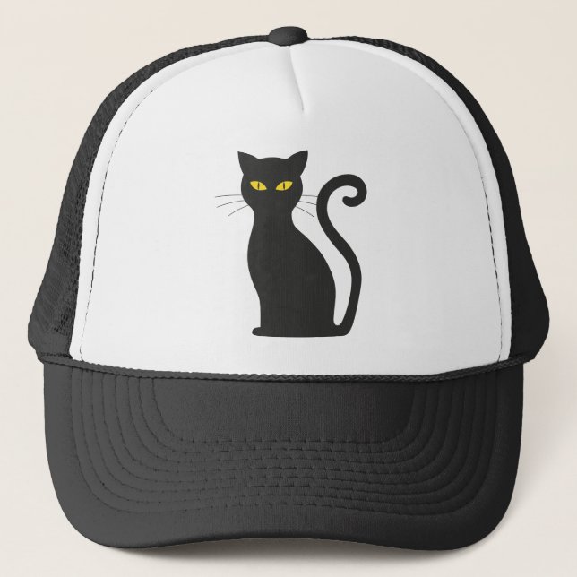 Halloween cat trucker hat (Front)
