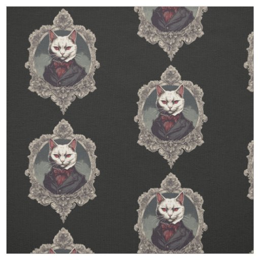 Halloween Cat, Vampire Cat Fabric