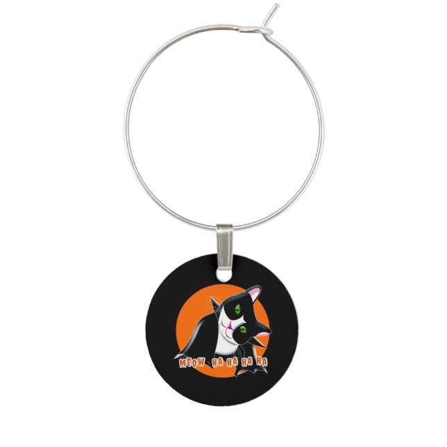 Halloween Cat Wine Charm (First Charm)